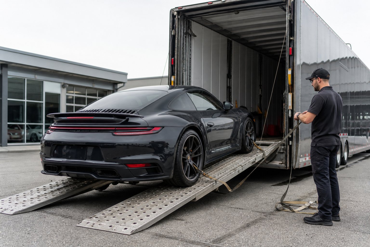 Secure loading of a car for PAN-India automobile moving