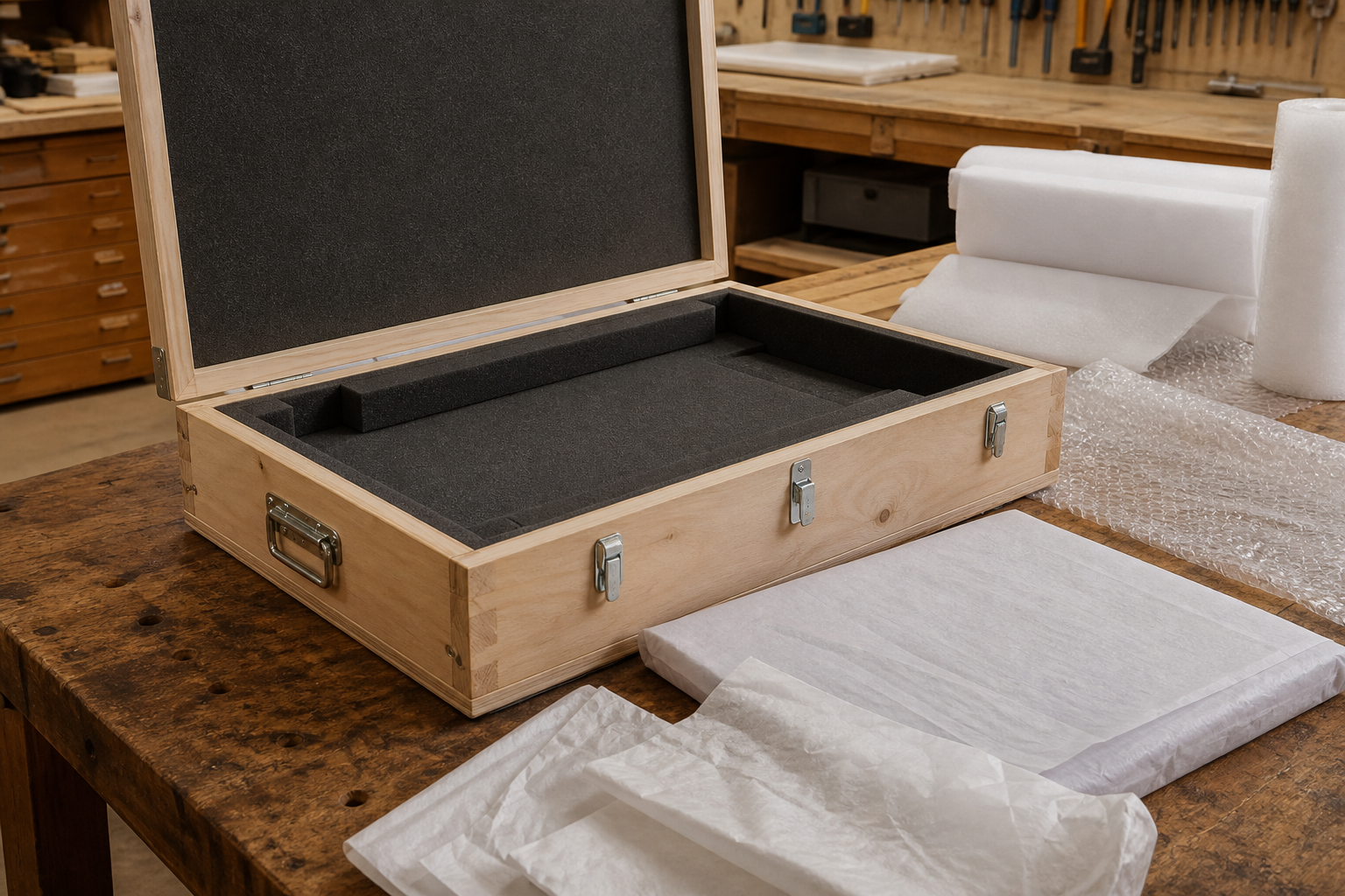 International-standard custom fine art crating