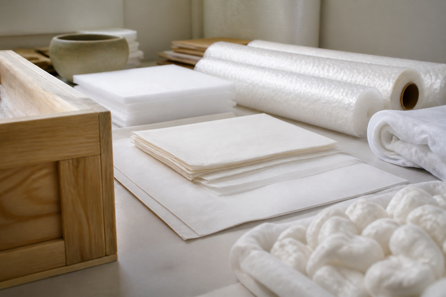 Museum-grade fine art packing materials