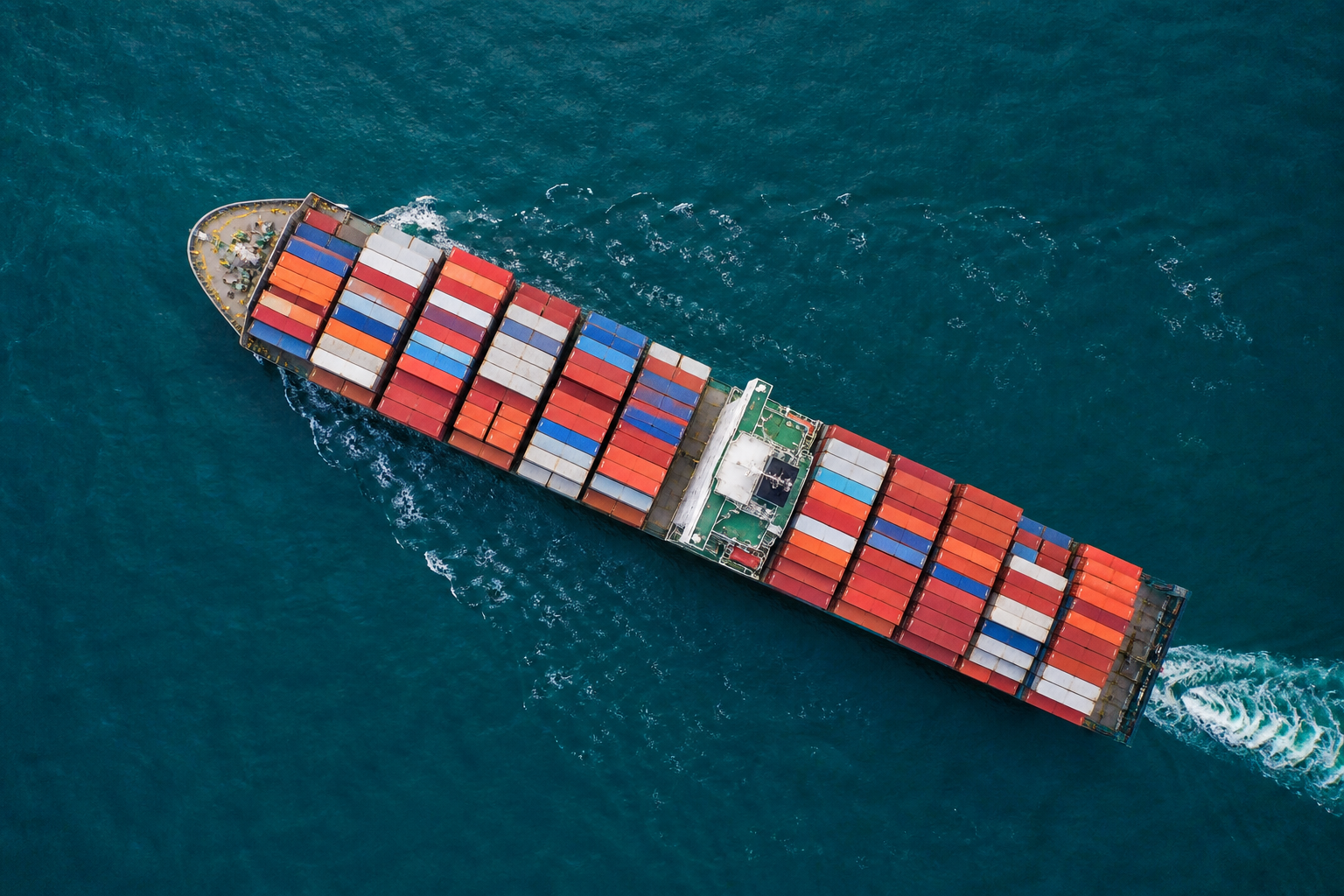Container ship for international sea fine art freight
