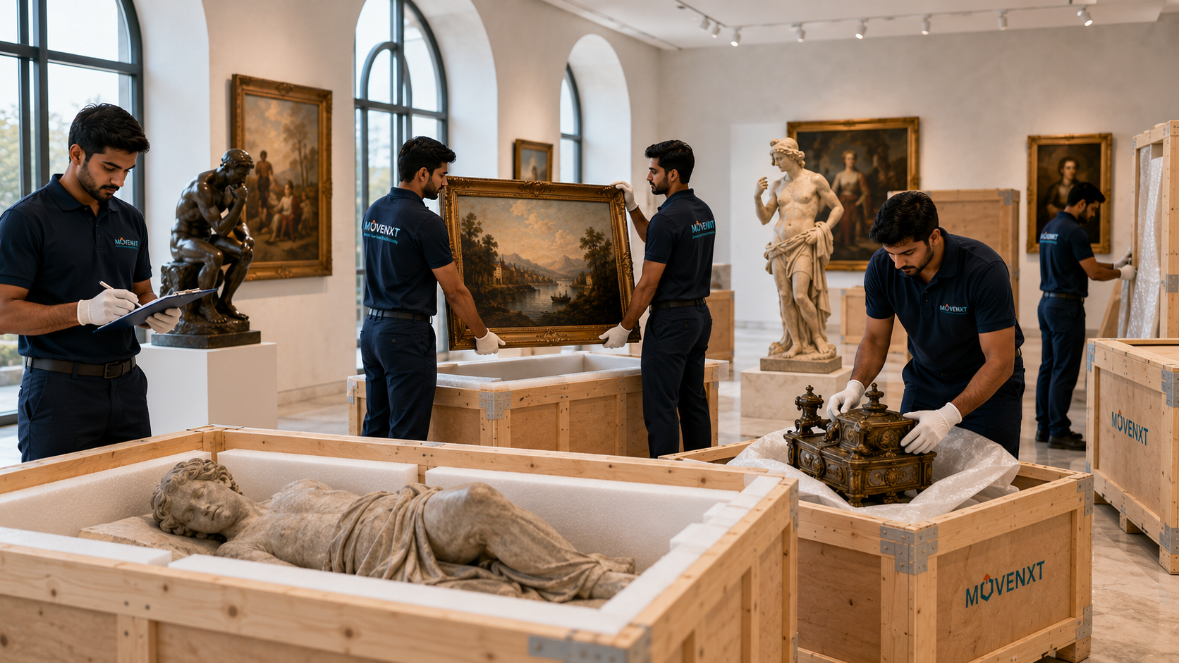Fine Arts Logistics India - museum-grade art packing, crating and shipping by MoveNXT