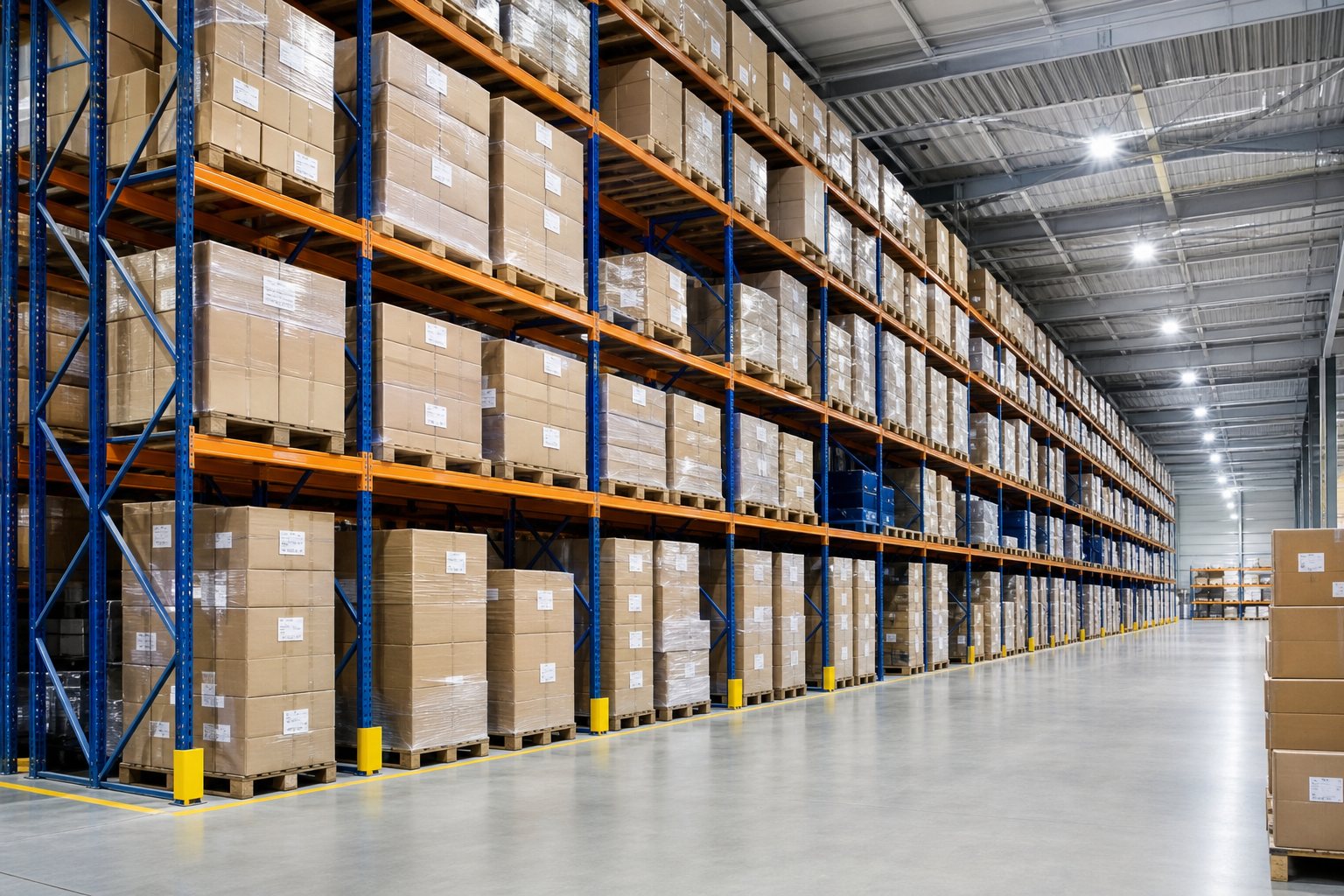 Secure warehouse storage of project inventory
