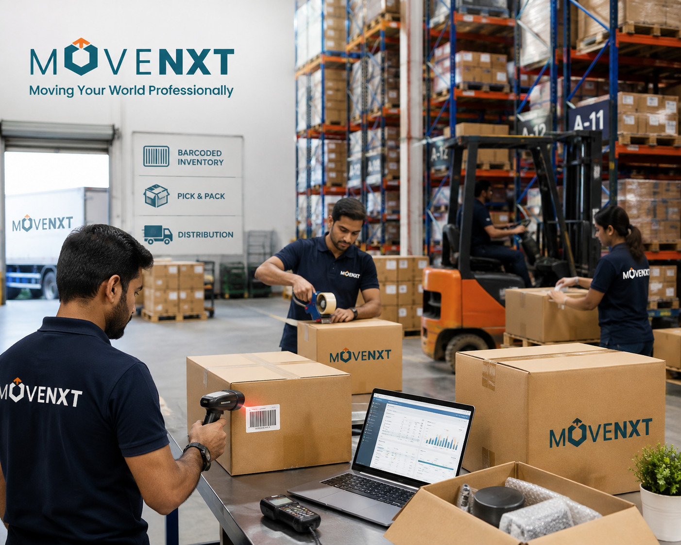 Flexible warehouse space for short and long-term business inventory storage